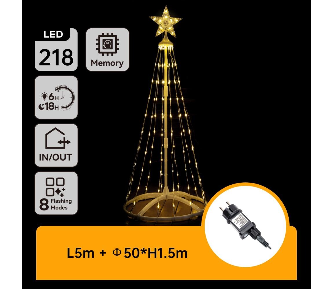 B.V. -LED Venkovní vánoční dekorace LED/3,6W/31/230V 2700K 150cm IP44 B10303K6F