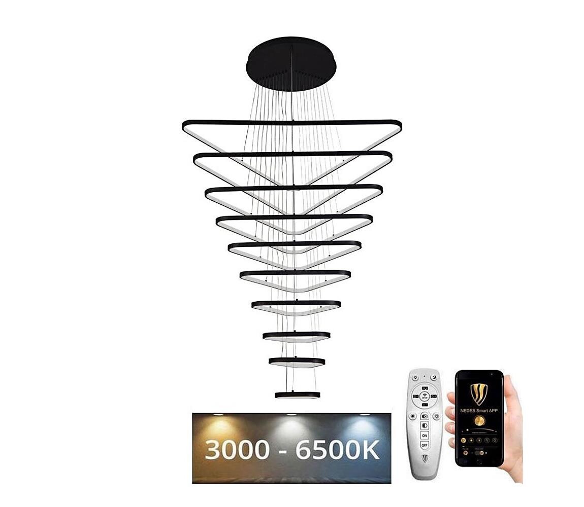 LED Stmívatelný lustr na lanku LED/385W/230V 3000-6500K + dálkové ovládání J4374/B