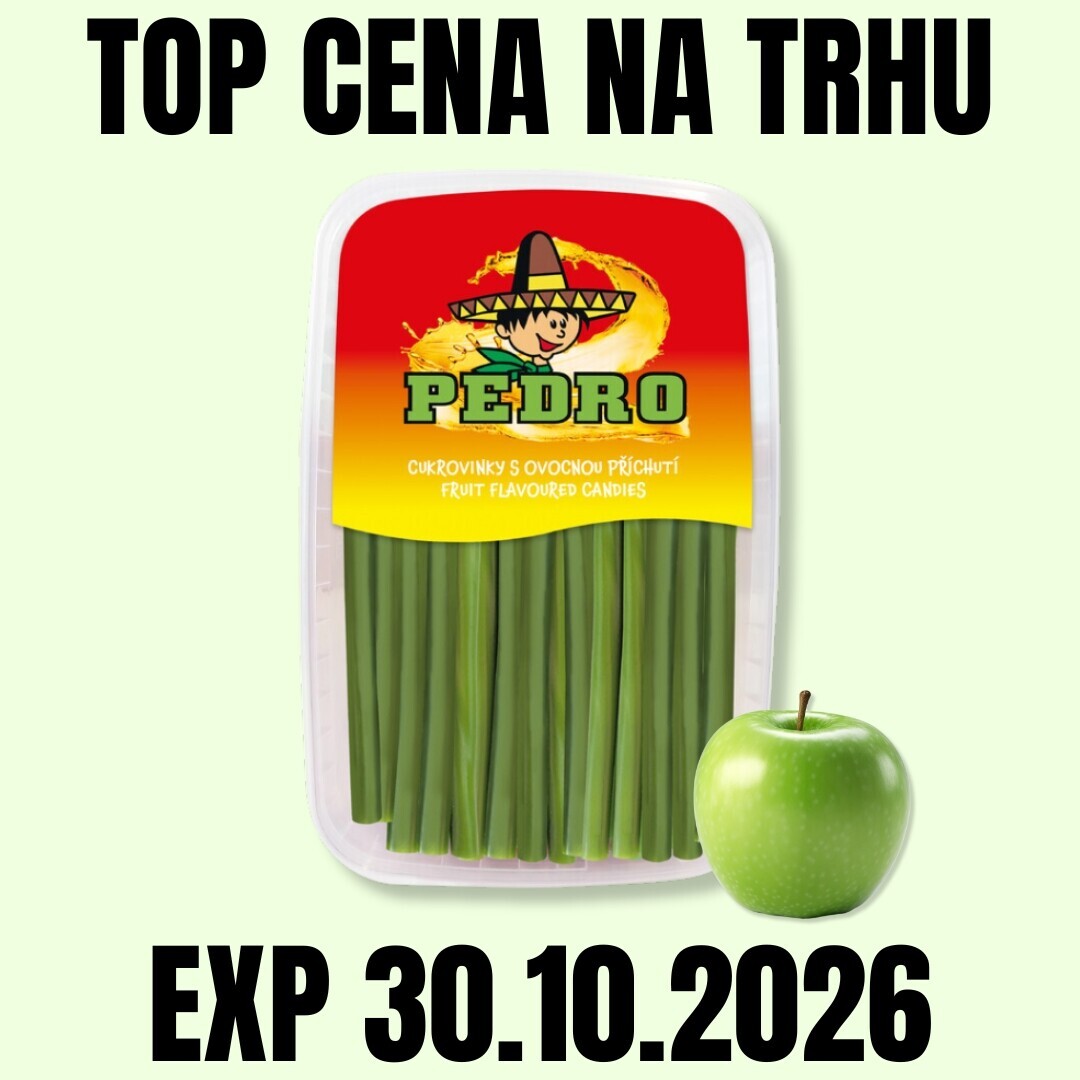 PEDRO Pendreky s příchutí jablka 400 g EXP 30.10.2026