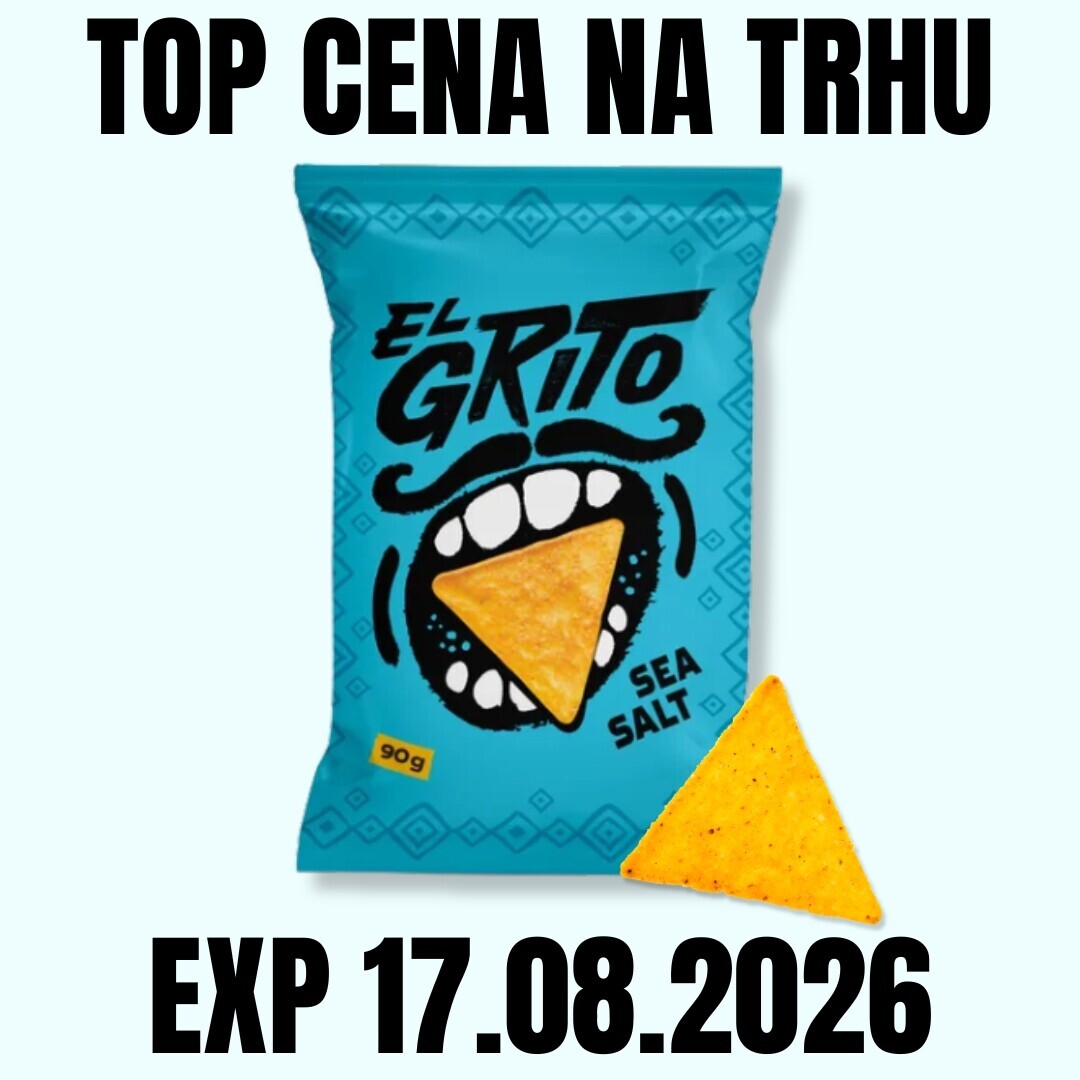 EL GRITO Slané kukuřičné tortilla chipsy 90 g EXP 17.08.2026
