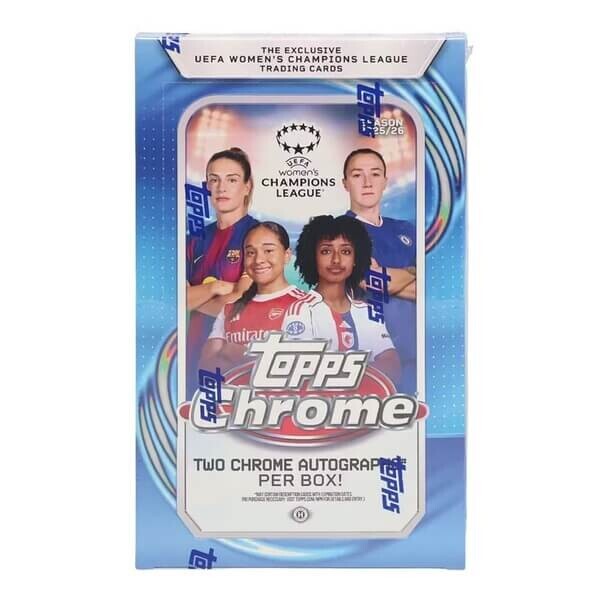 2025-2026 Topps Chrome Soccer UEFA Women's Champions League Hobby Box - fotbalové karty
