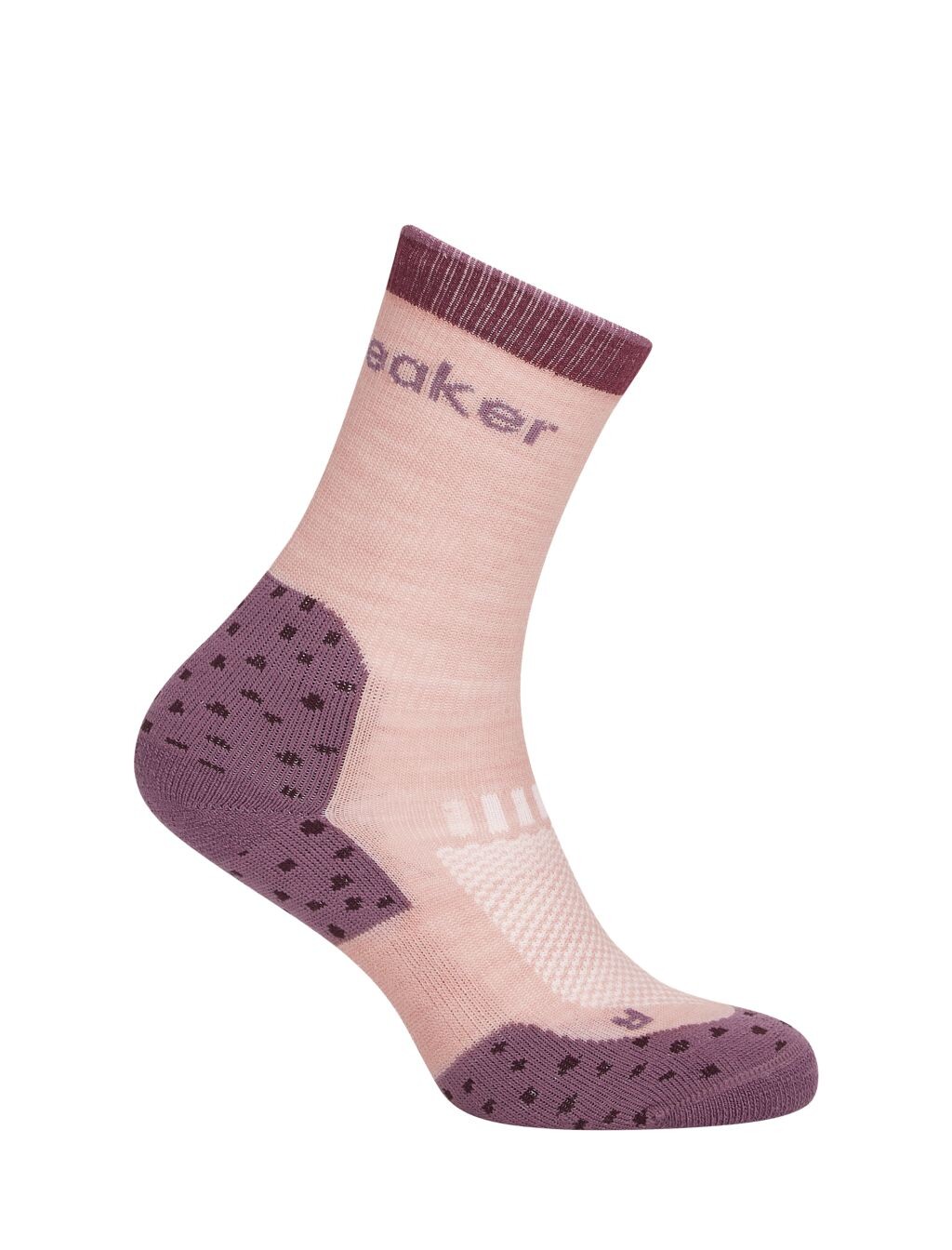 ICEBREAKER Kids Merino Hike+ Light Crew, Pquartz/Gplum/Dkber (vzorek) velikost: M