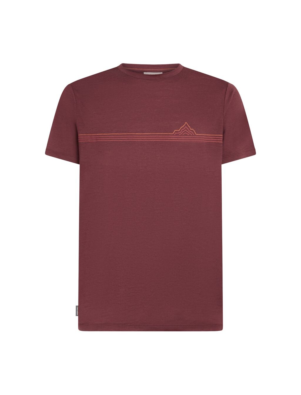 ICEBREAKER Mens Merino 150 Tech Lite SS Tee Range Stripes, Port (vzorek) velikost: M