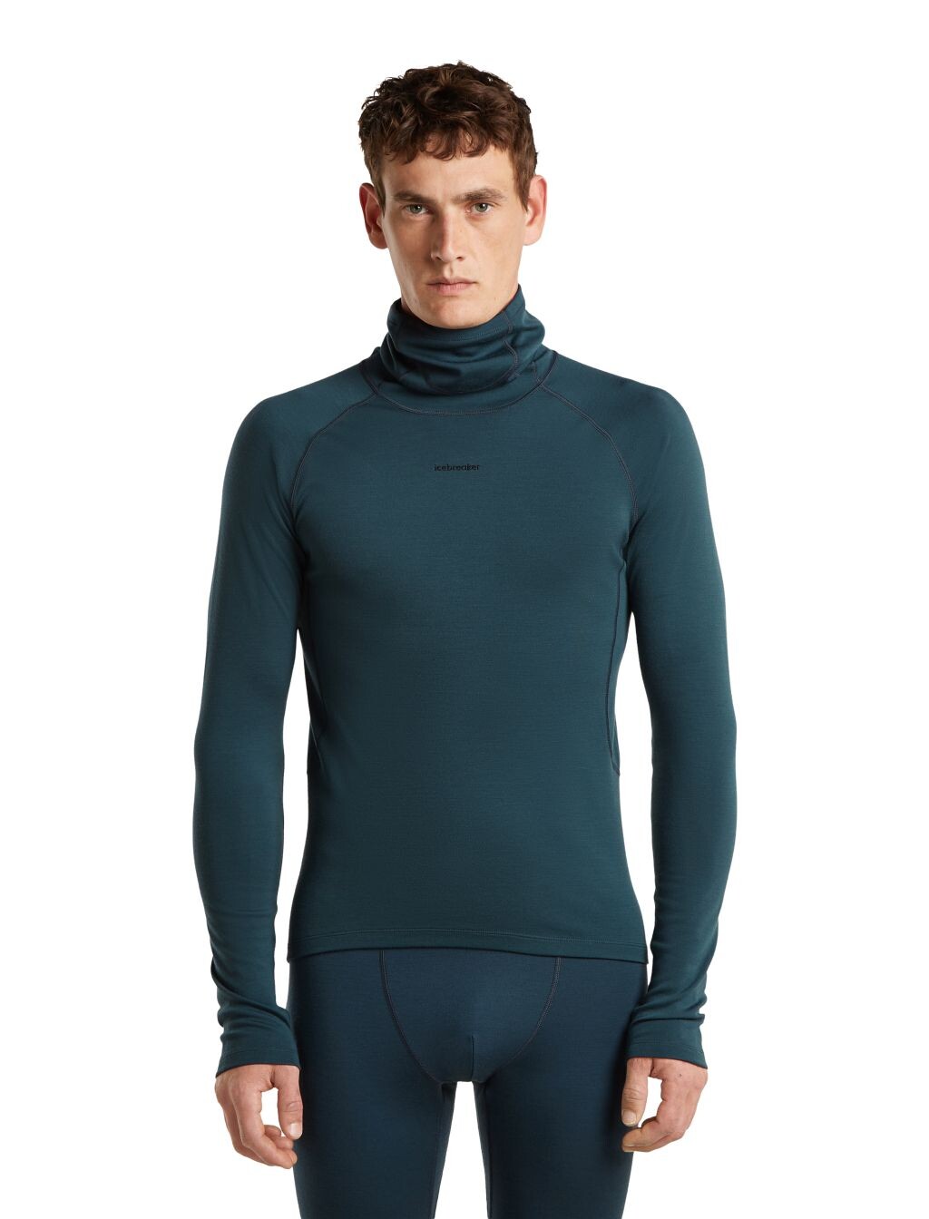 ICEBREAKER Mens 300 MerinoFine Polar LS Roll Neck, Abyss (vzorek) velikost: M
