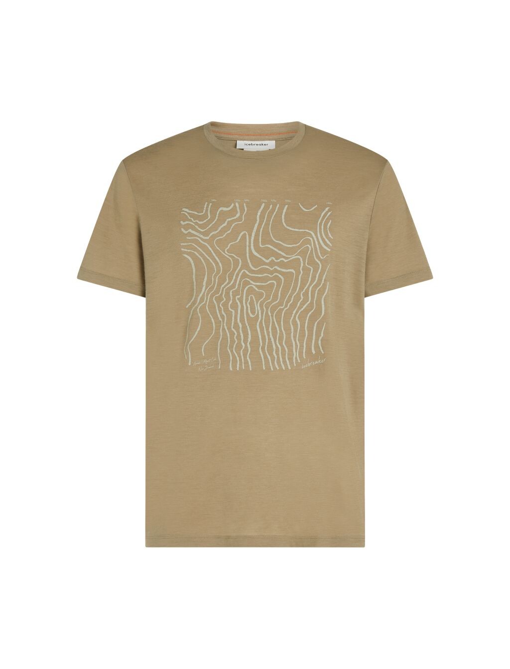 ICEBREAKER Mens Merino 150 Tech Lite SS Tee Great Heights, Cumin (vzorek) velikost: M
