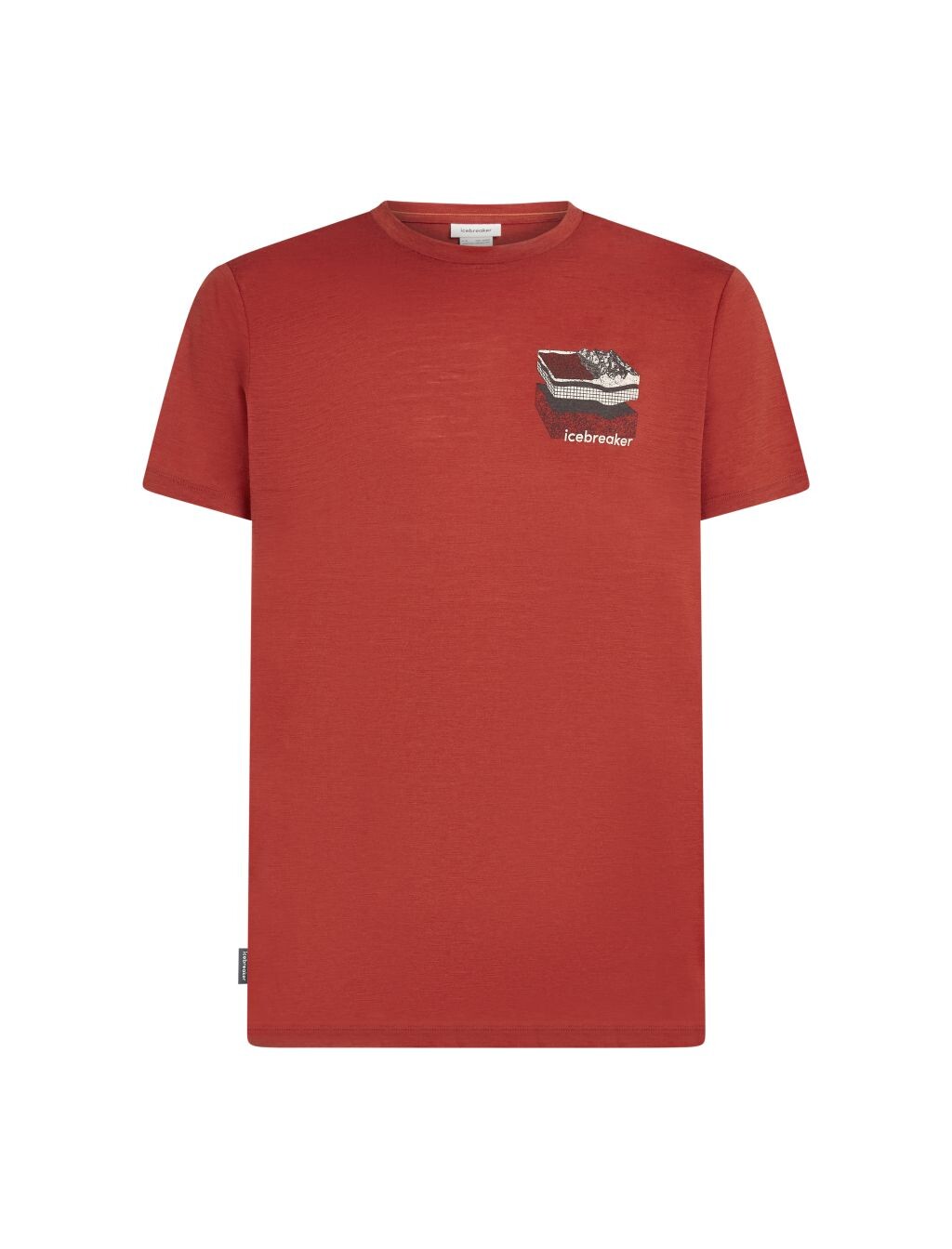 ICEBREAKER Mens Merino 150 Tech Lite SS Tee Evolving Lay, Agate (vzorek) velikost: M
