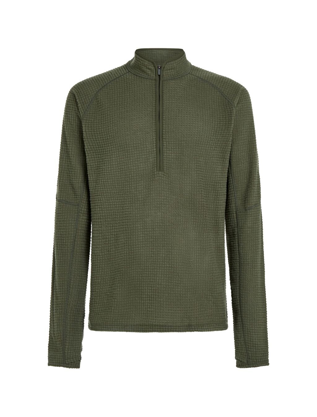 ICEBREAKER Mens Merino 400 RealFleece Grid LS Half Zip, Dark Loden (vzorek) velikost: M