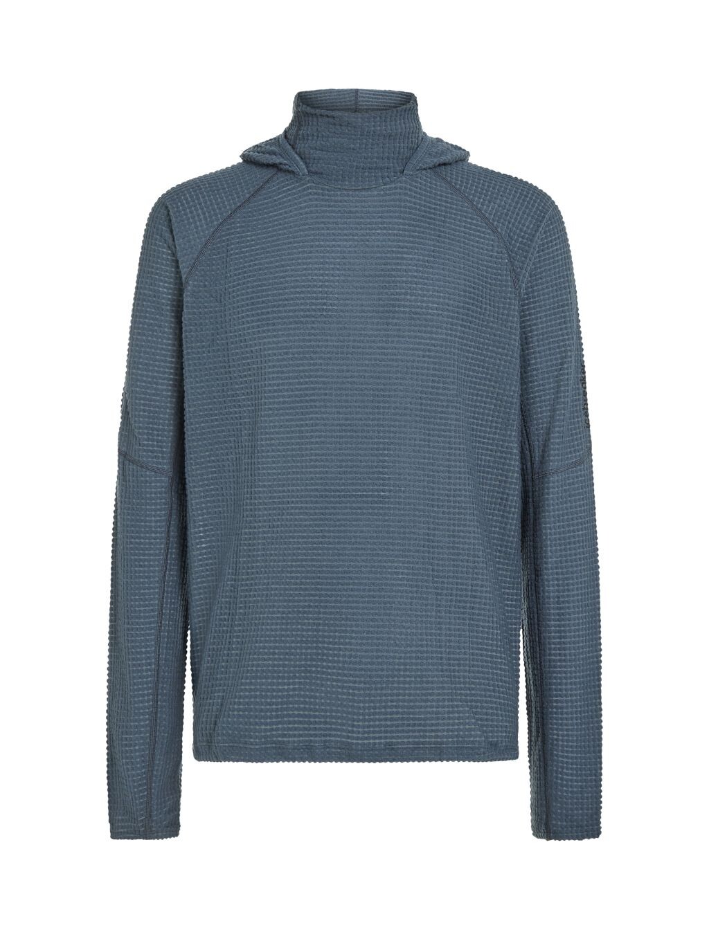ICEBREAKER Mens Merino 400 RealFleece Grid Pulover Hood, Abyss (vzorek) velikost: M
