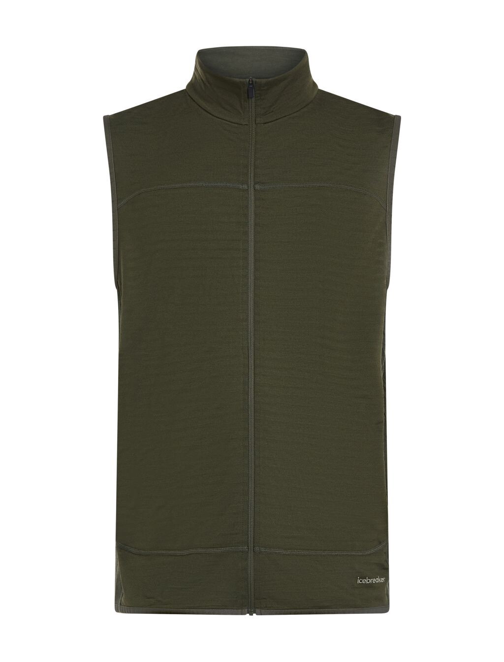 ICEBREAKER Mens Merino 300 RealFleece Descender Vest, Dark Loden (vzorek) velikost: M