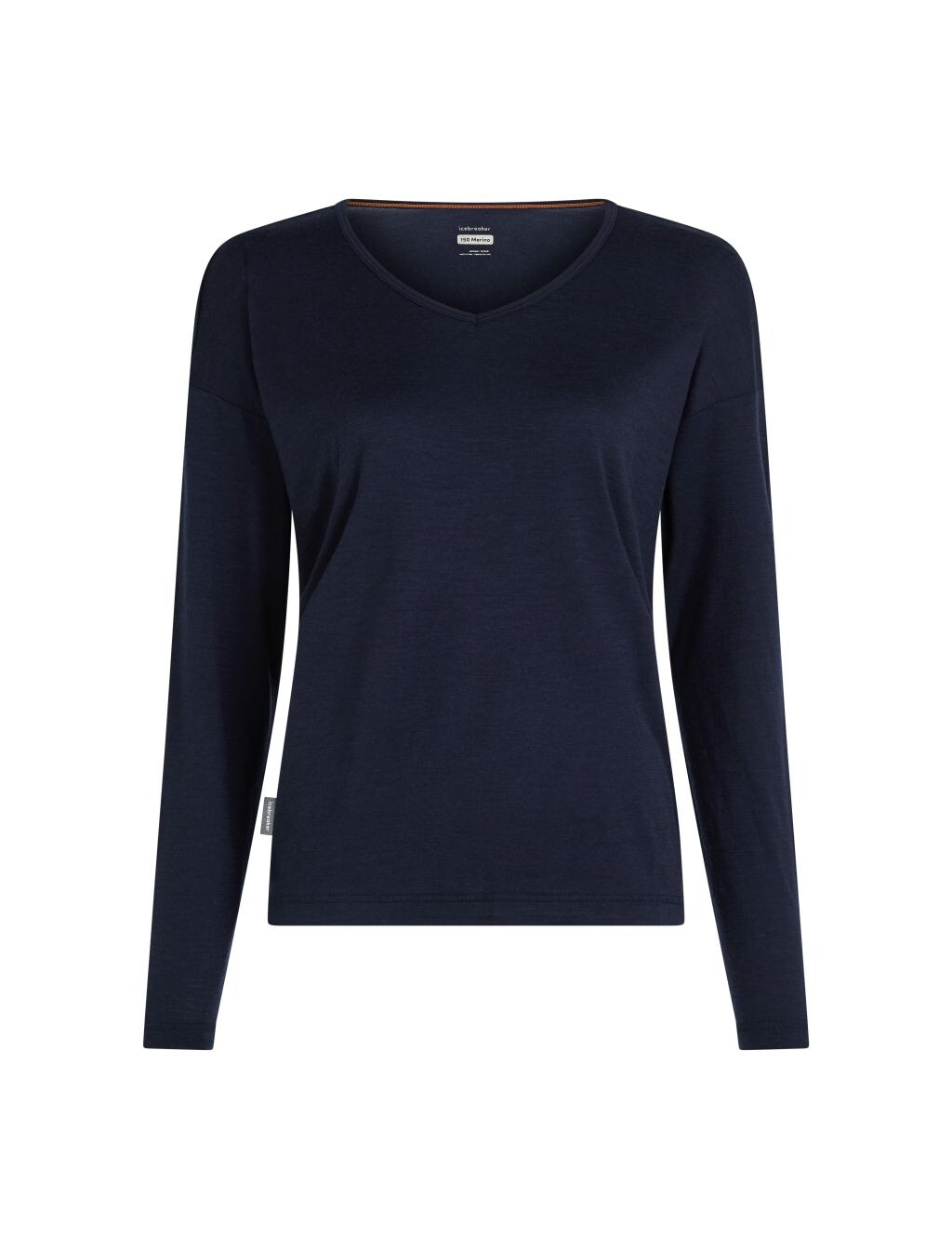 ICEBREAKER Wmns Merino 150 Lodge LS Tee, Midnight Navy (vzorek) velikost: S