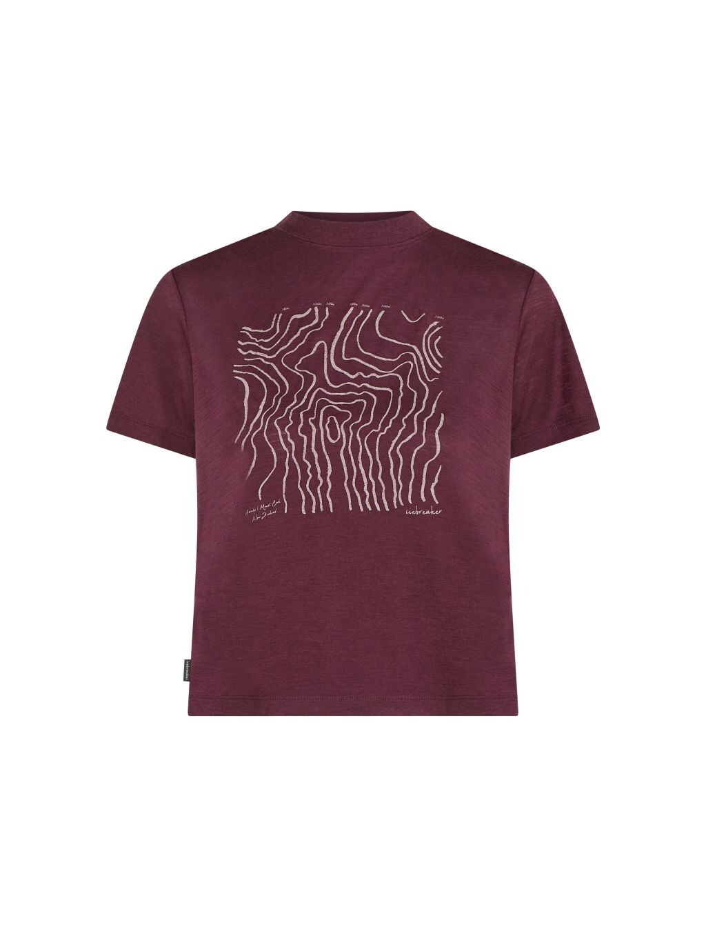 ICEBREAKER Wmns Merino 150 Tech Lite SS Crop T Gr8, Dark Berry (vzorek) velikost: S