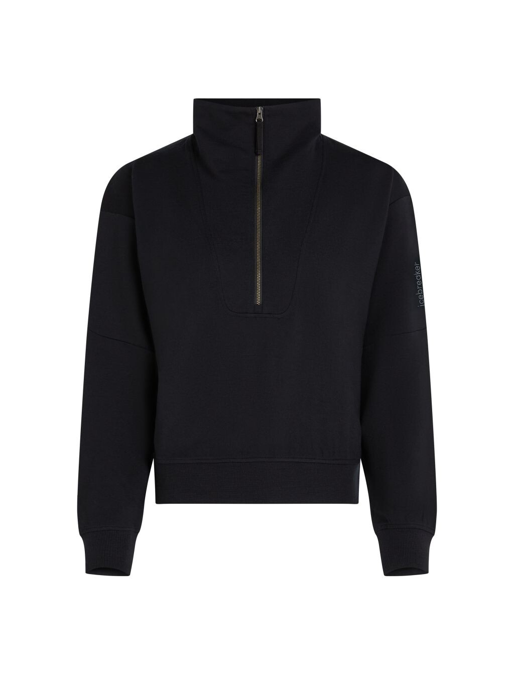 ICEBREAKER Wmns Merino B 150 Drift Relaxed LS Half Zip, Black (vzorek) velikost: S