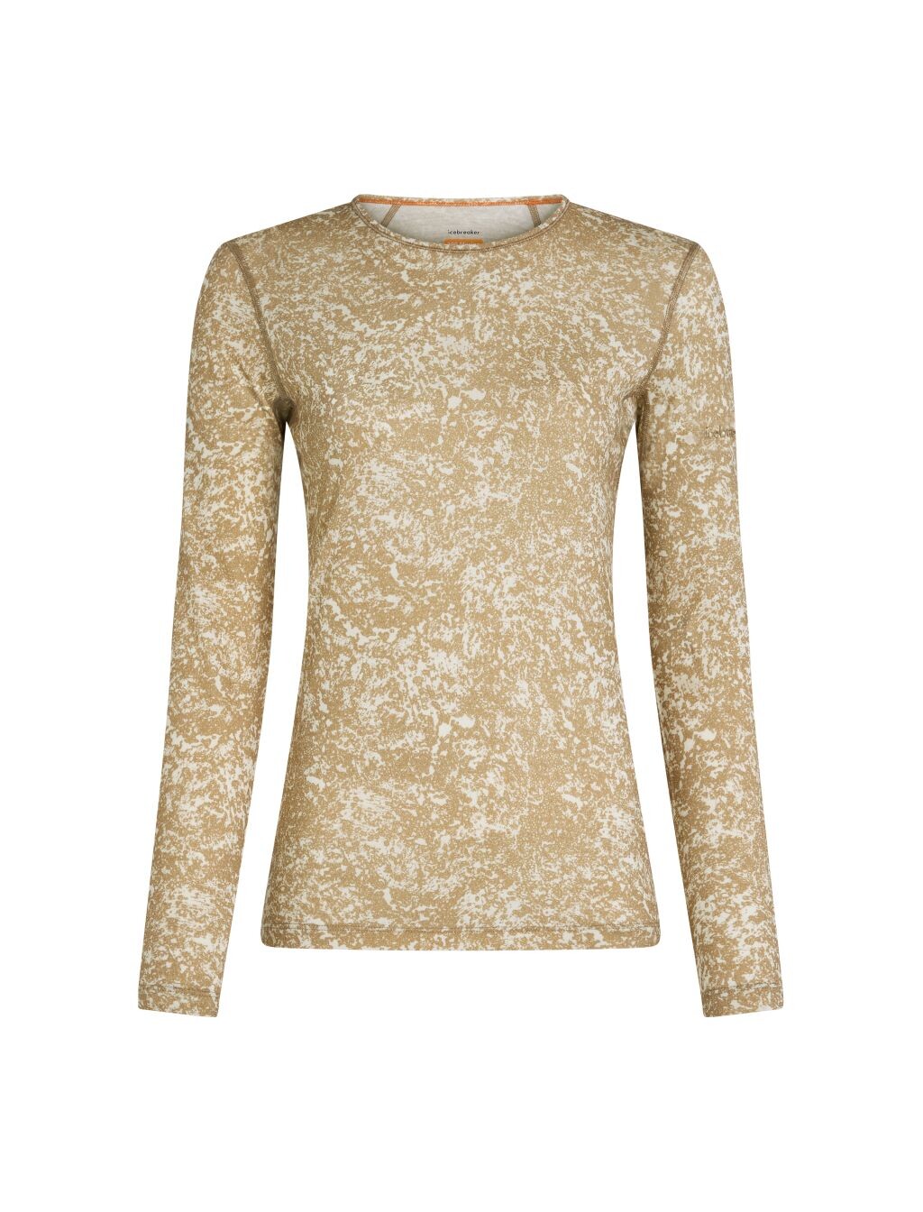ICEBREAKER Wmns Merino 200 Oasis LS Crewe Moss BloomAOP, Cumin/Undyed/Aop (vzorek) velikost: S