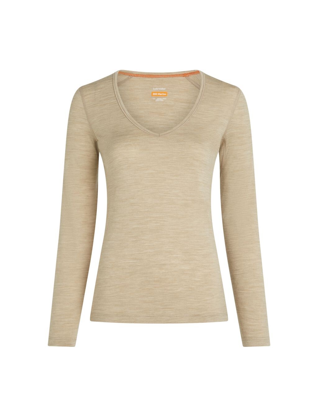 ICEBREAKER Wmns Merino 200 Oasis LS V Neck, Bay Heather (vzorek) velikost: S