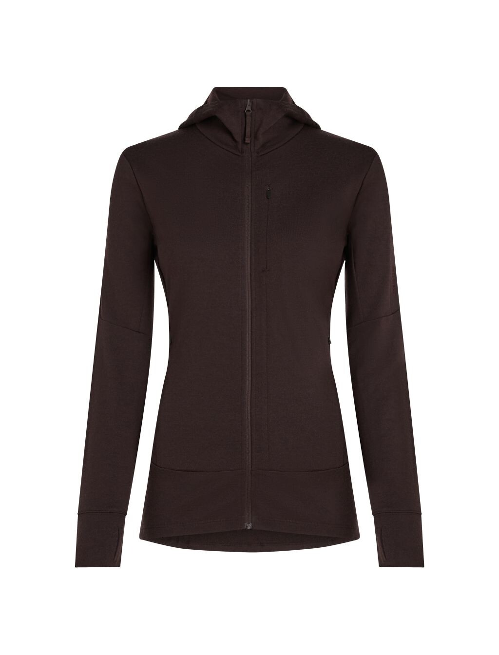 ICEBREAKER Wmns Merino 260 Quantum IV LS Zip Hood, Bittersweet (vzorek) velikost: S
