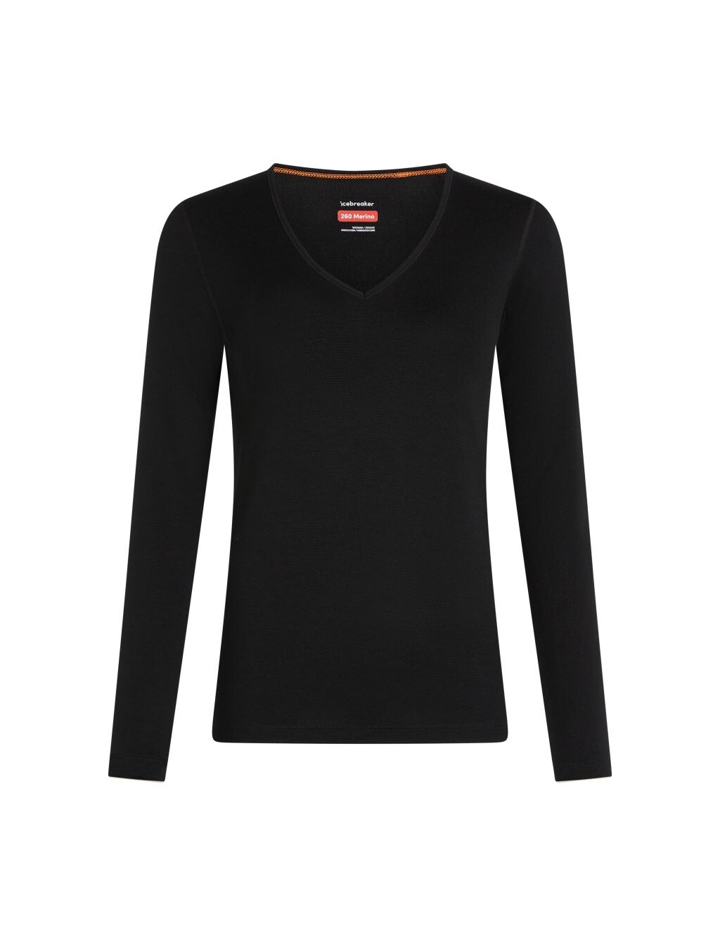 ICEBREAKER Wmns Merino 260 Tech LS V Neck, Black (vzorek) velikost: S
