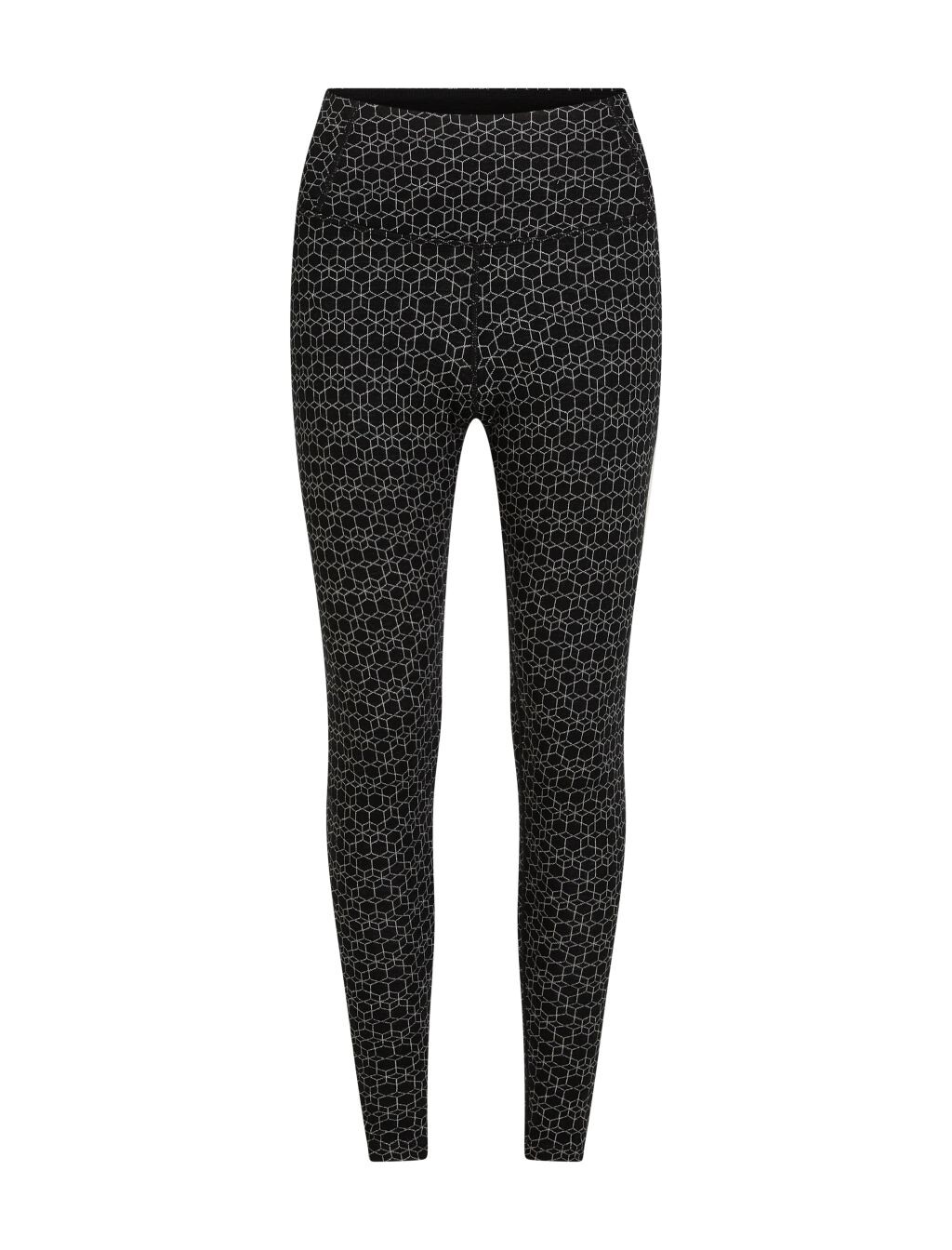 ICEBREAKER Wmns Merino 260 Tech Vertex High Rise Leggings AlpGeo, Black/Snow/J (vzorek) velikost: S