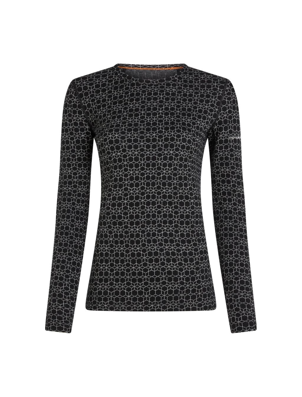ICEBREAKER Wmns Merino 260 Tech Vertex LS Crewe AlpGeo, Black/Snow/J (vzorek) velikost: S