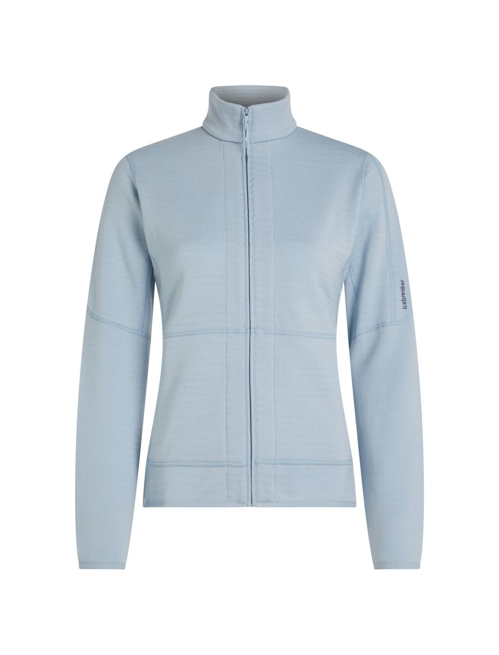 ICEBREAKER Wmns Merino 400 RealFleece Descender LS Zip, Zinc Blue (vzorek) velikost: S