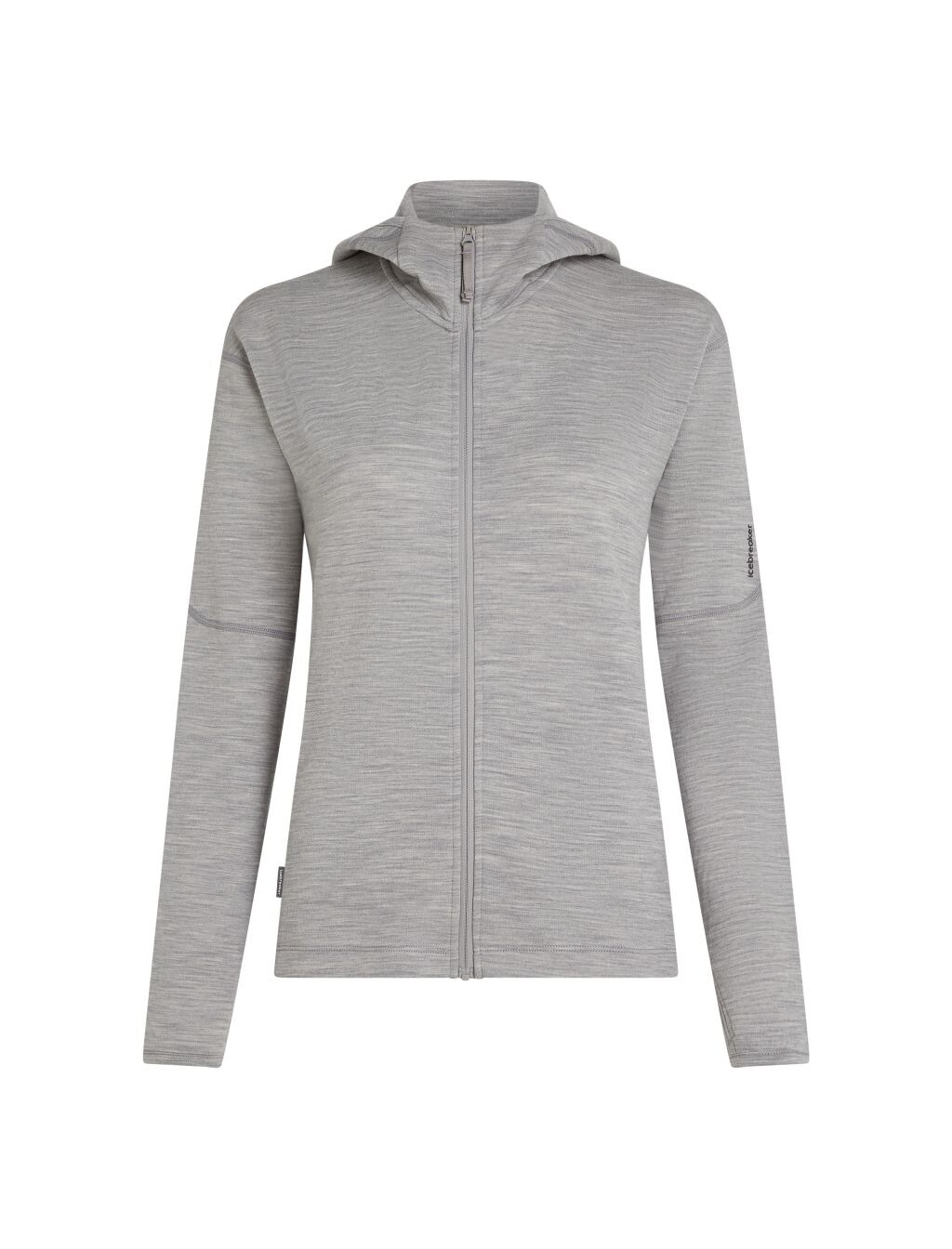 ICEBREAKER Wmns Merino 360 Realfleece Elemental LS Zip Hood, Metro Heather (vzorek) velikost: S