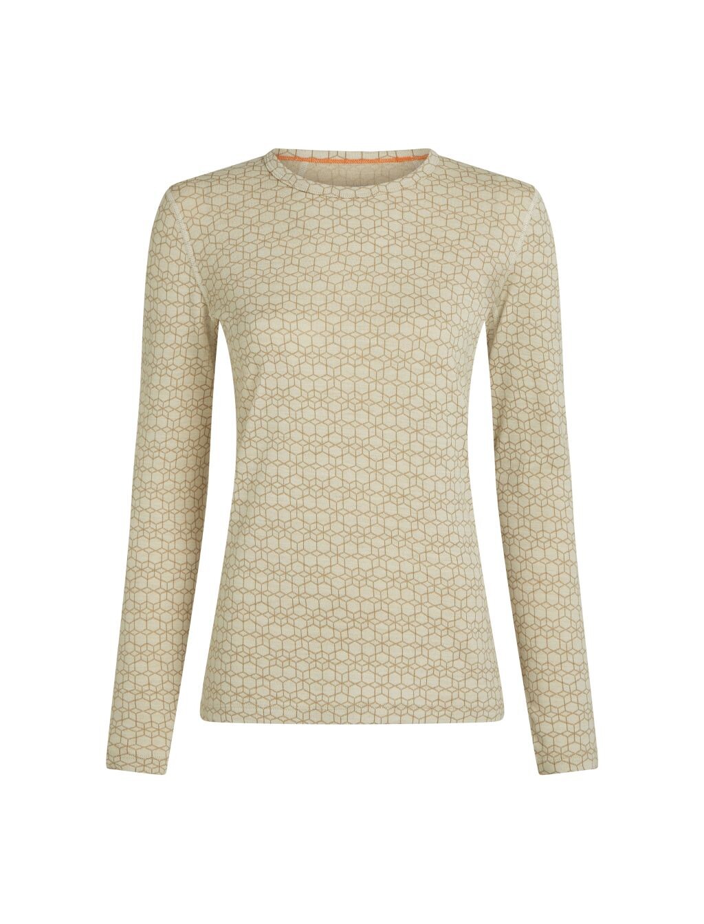 ICEBREAKER Wmns Merino 260 Tech Vertex LS Crewe AlpGeo, Undyed/Cumin/J (vzorek) velikost: S