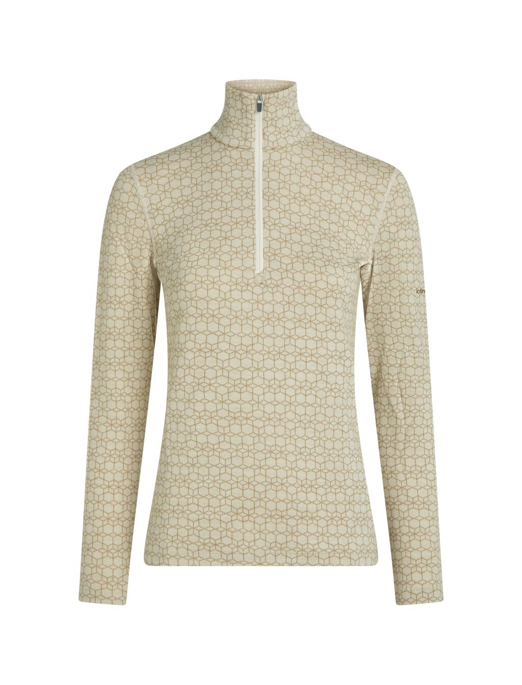 ICEBREAKER Wmns Merino 260 Tech Vertex LS Half Zip AlpGeo, Undyed/Cumin/J (vzorek) velikost: S