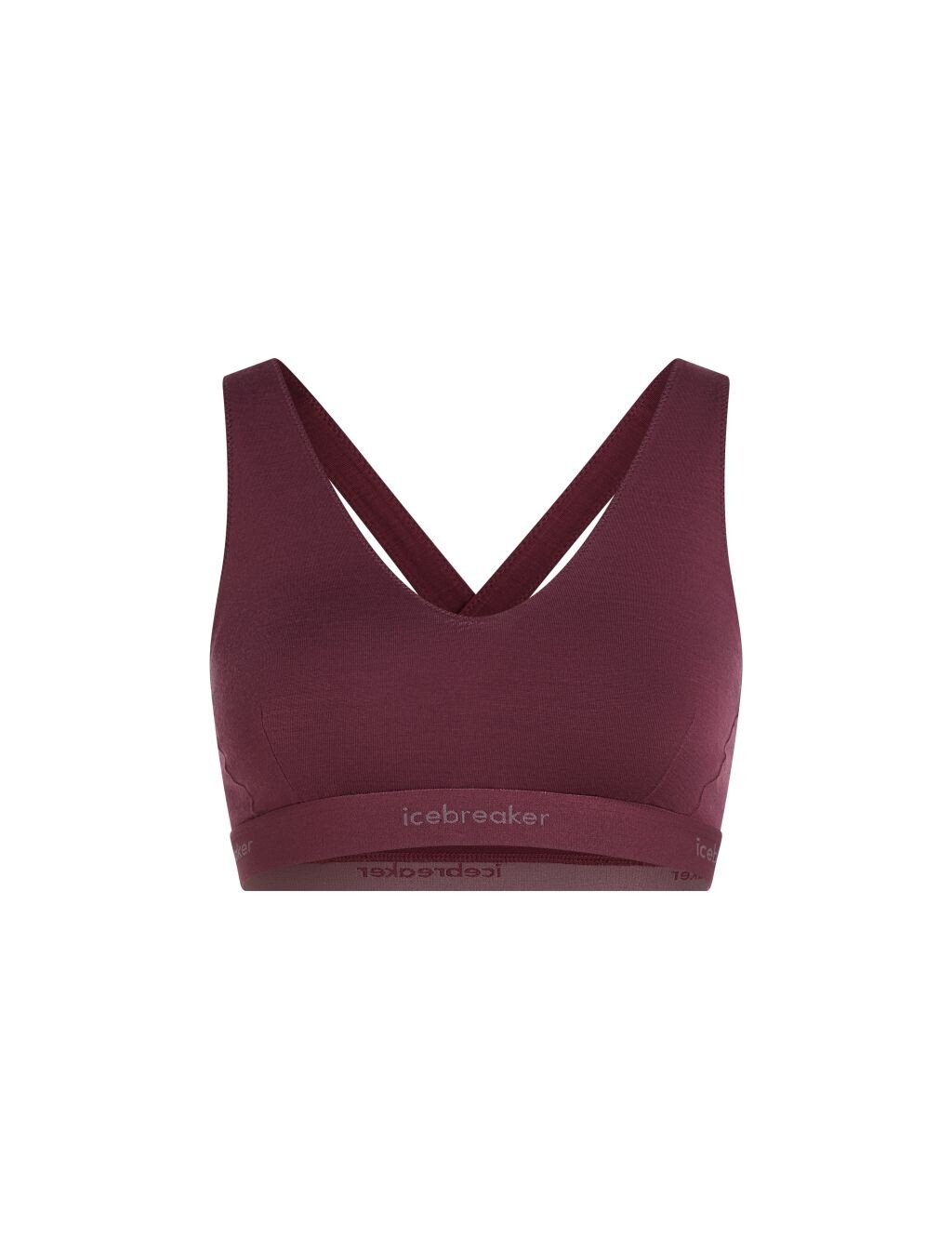 ICEBREAKER Wmns Merino 125 Cool-Lite Sprite Racerback Bra, Dark Berry (vzorek) velikost: S