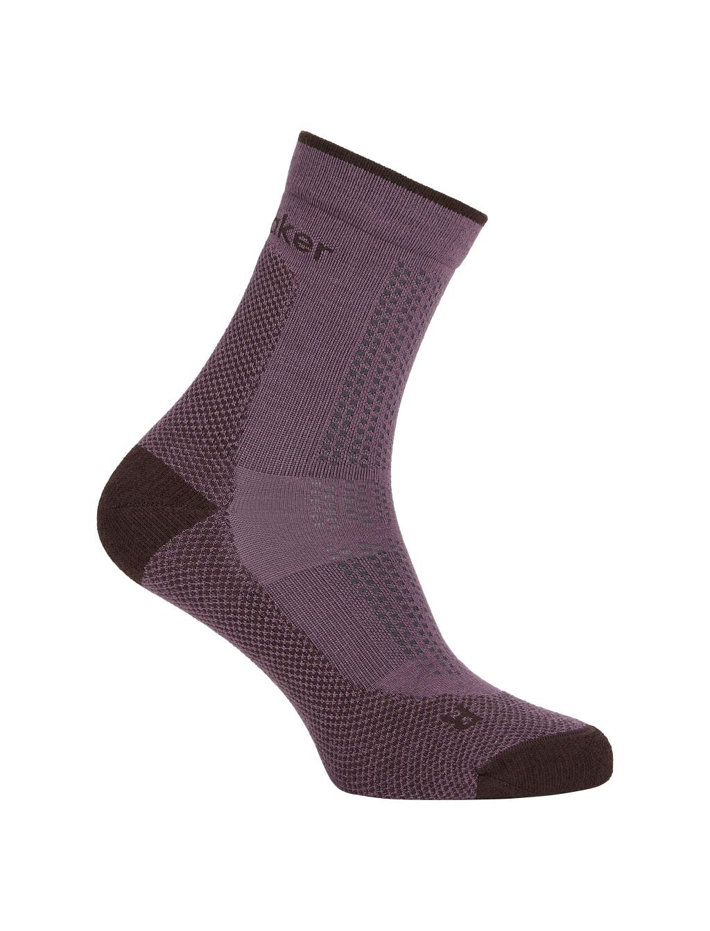 ICEBREAKER Wmns Merino Hike+ Ultralight Quarter, Grey Plum/Bittersweet (vzorek) velikost: M