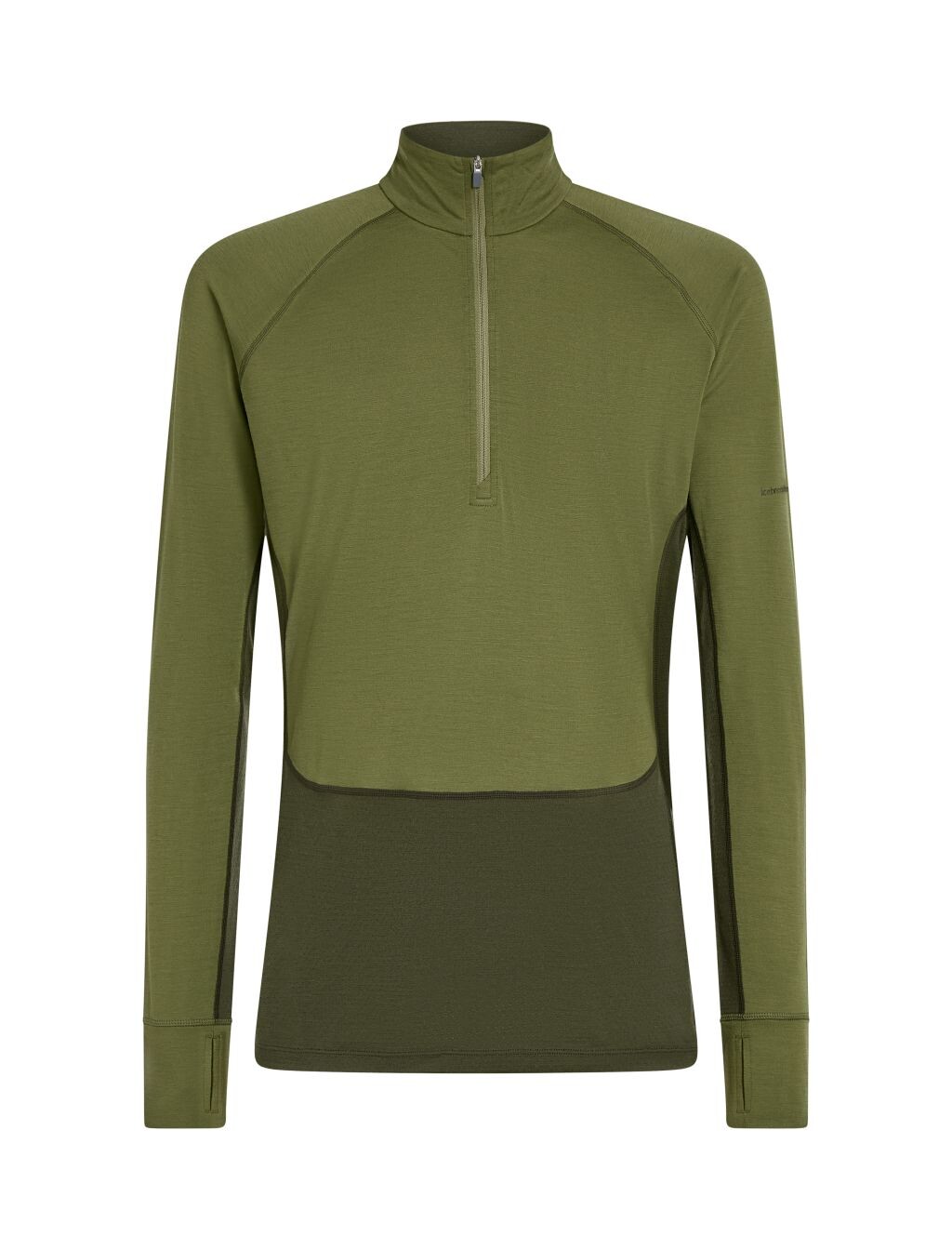 ICEBREAKER Mens Merino 200 ZoneKnit LS Half Zip, Dark Loden/Sphagnum/Cb (vzorek) velikost: M