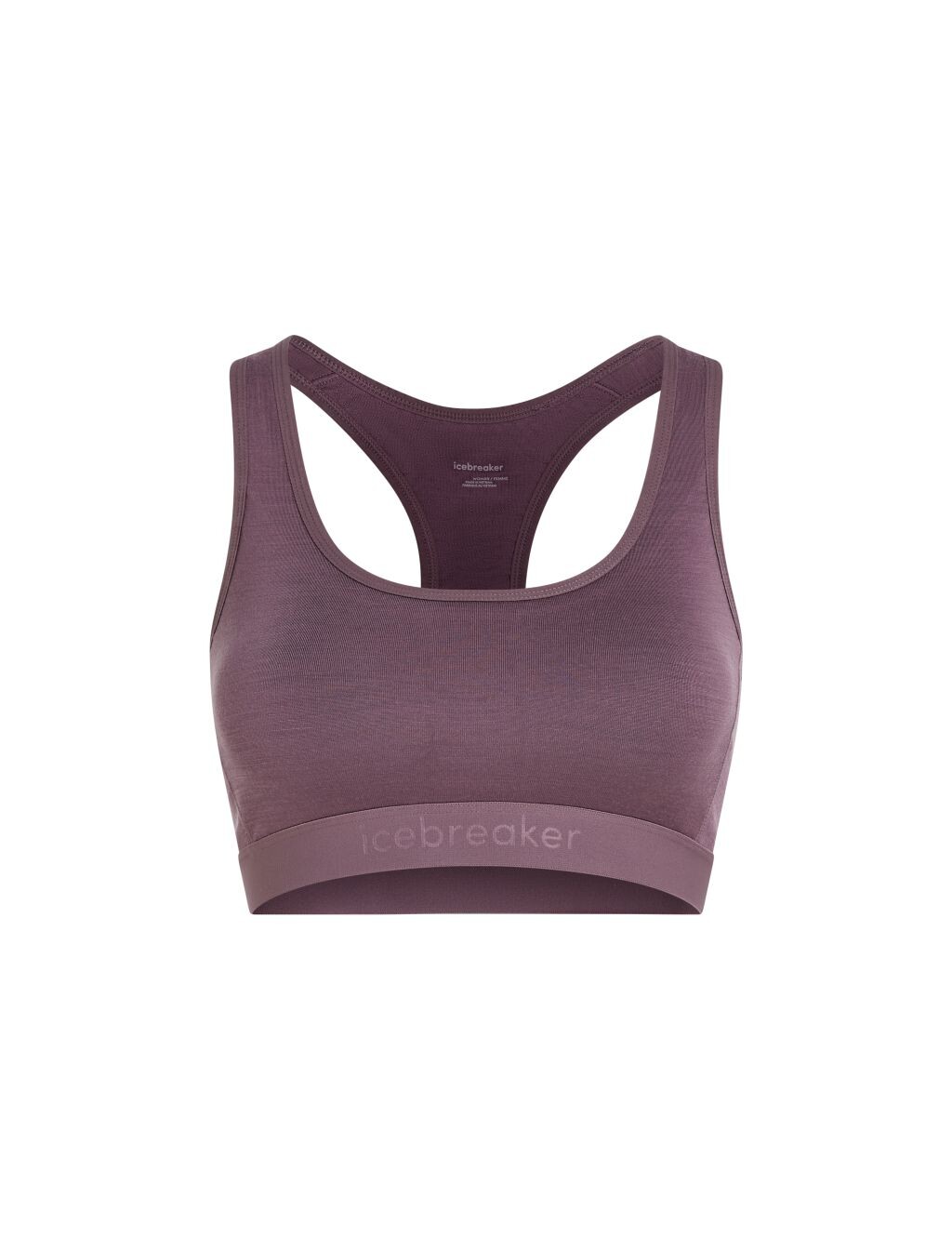 ICEBREAKER Wmns Merino 125 ZoneKnit Racerback Bra, Grey Plum (vzorek) velikost: S