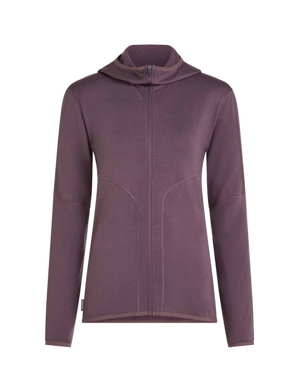 ICEBREAKER Wmns Merino 560 Realfleece Elemental II LS Zip Hood, Grey Plum (vzorek) velikost: S