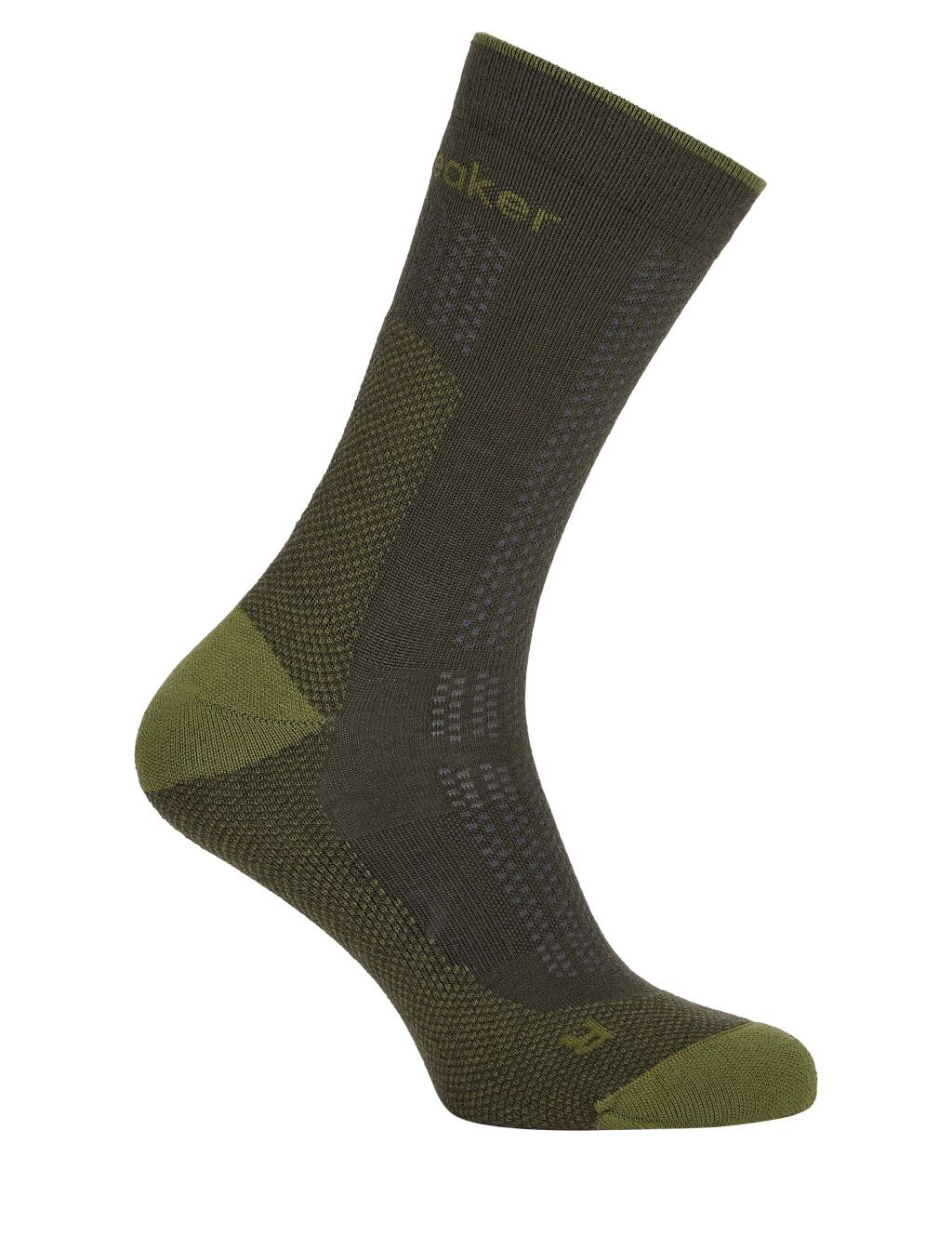 ICEBREAKER Mens Merino Hike+ Ultralight Crew, Dark Loden/Sphagnum (vzorek) velikost: M