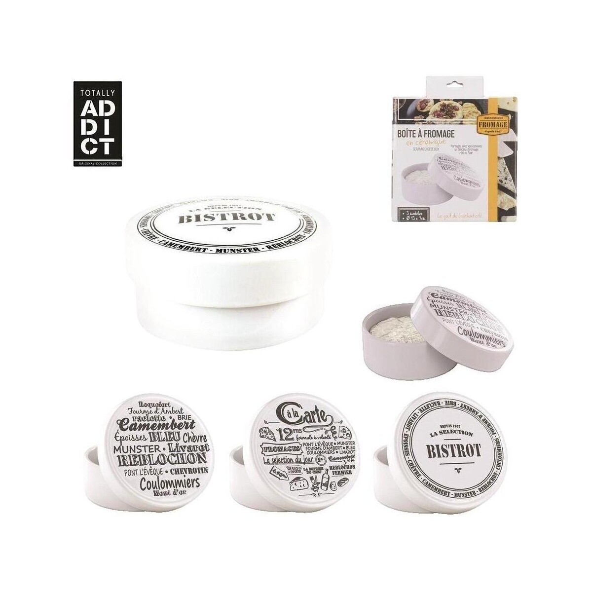Cmp Boîte alimentaire COOK CONCEPT blanche en céramique ruznobarevne