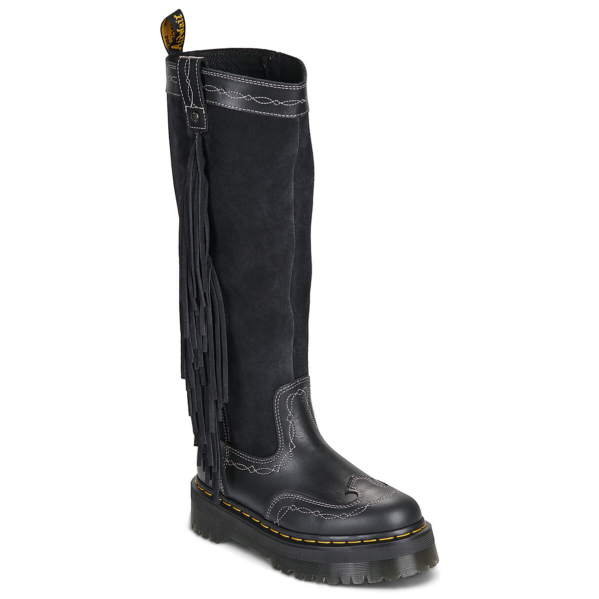 Dr. Martens  QUAD HI DR BLACK CLASSIC PULL UP  Černá