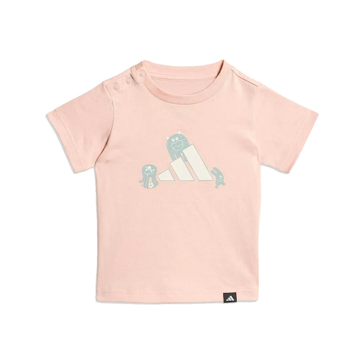 adidas  T-shirt  tiro_nster graphic coton  Růžová