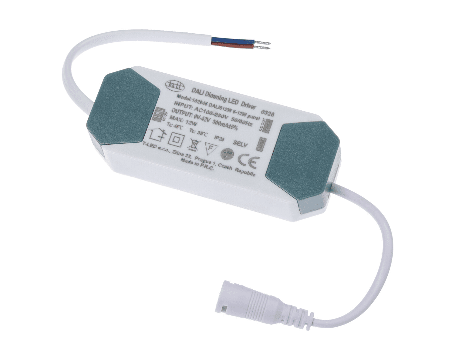 T-LED Stmívatelný zdroj pro 6W a 12W panel DALI 102945