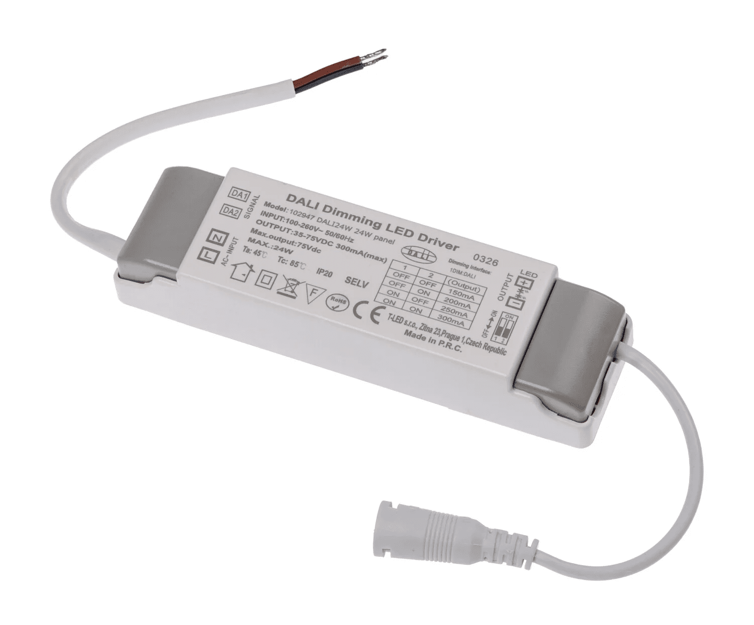 T-LED Stmívatelný zdroj pro 24W panel DALI 102947