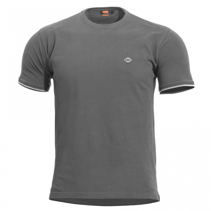 Tričko Pentagon Levantes Crewneck Stripes - šedé, S