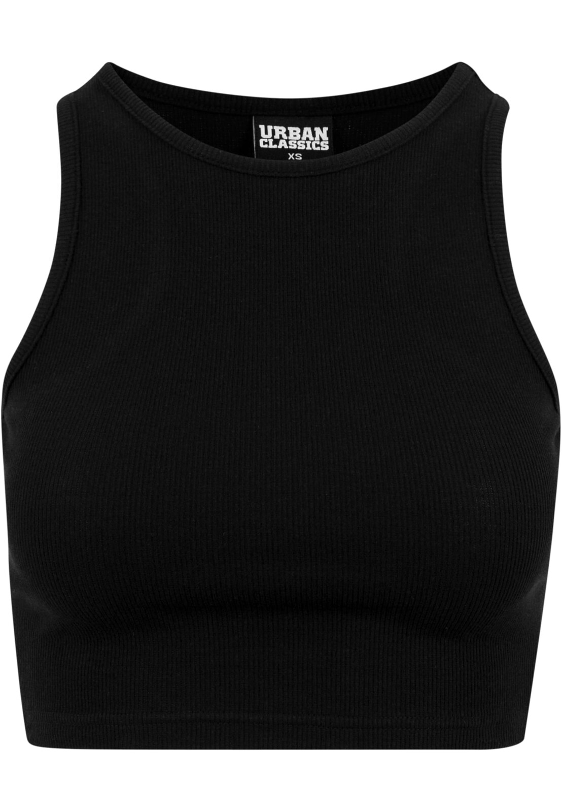 Tílko dámské Urban Classics Ladies Cropped Rib Top - černé, XS
