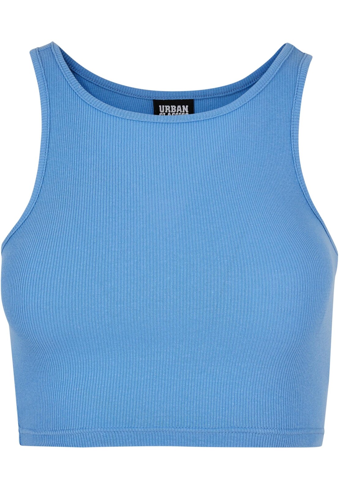 Tílko dámské Urban Classics Ladies Cropped Rib Top - světle modré, XS