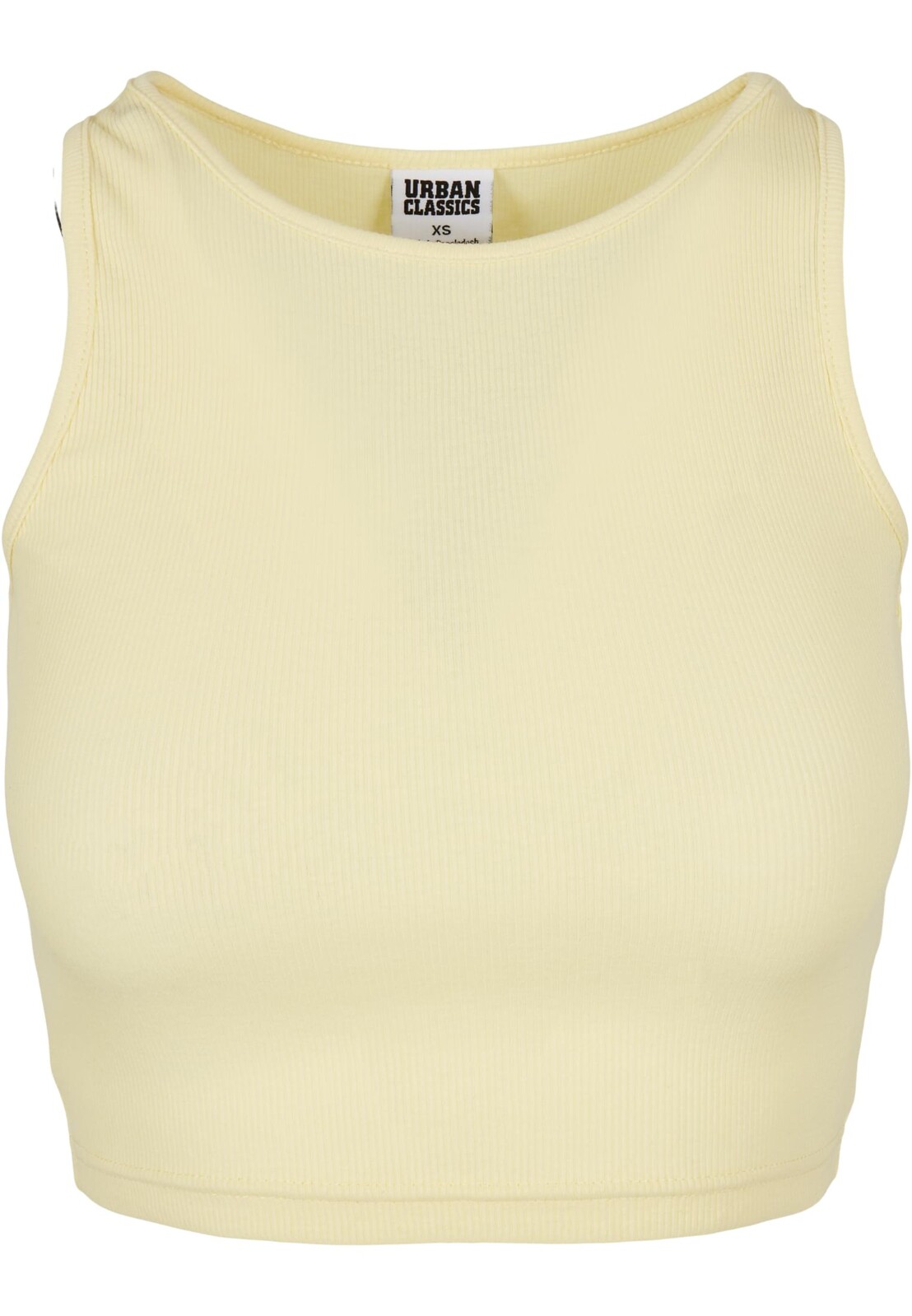 Tílko dámské Urban Classics Ladies Cropped Rib Top - žluté, XS
