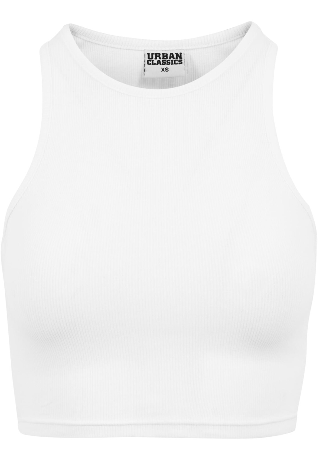Tílko dámské Urban Classics Ladies Cropped Rib Top - bílé, XS