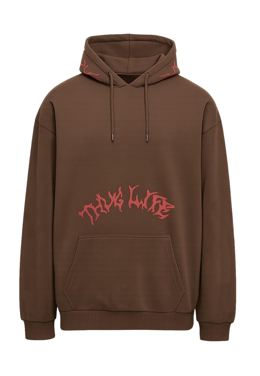 Mikina s kapucí Thug Life Ink Hoodies - hnědá, XL