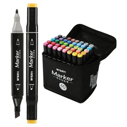 M&G Oboustranné fixy M&G - Marker - 40 ks v tašce - 090517