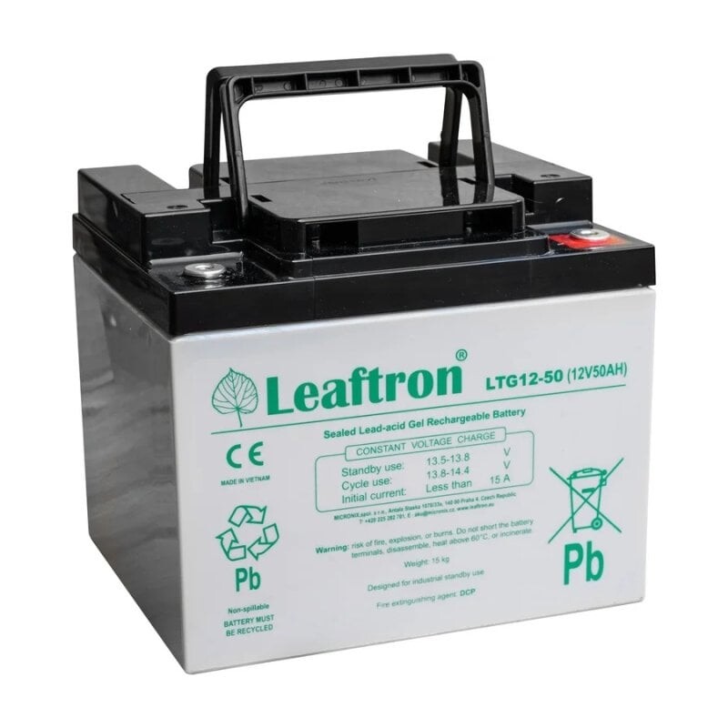 Záložní akumulátor Leaftron LTG12-50 12V, 50Ah, 600A (gelový)