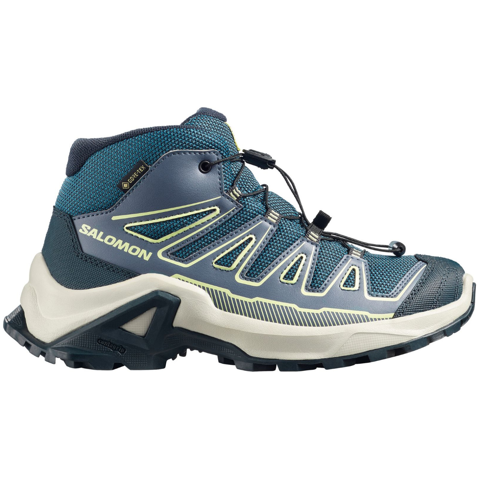 Dětské boty Salomon X Ultra Mid Gtx J Grisaille-Spellbound-Butterfly Velikost bot (EU): 36 / Barva: modrá