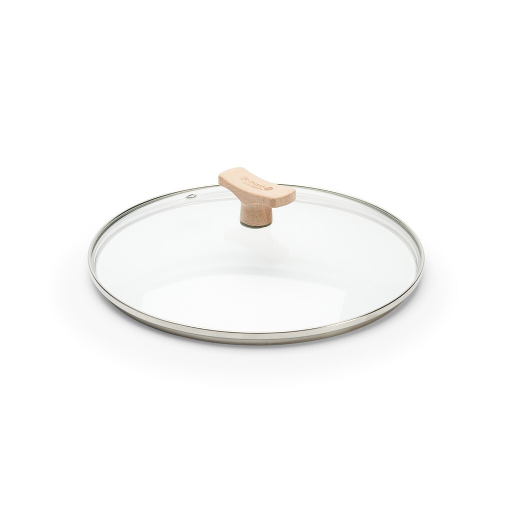 Poklice 24 cm, sklo, dřevěný úchyt, de Buyer