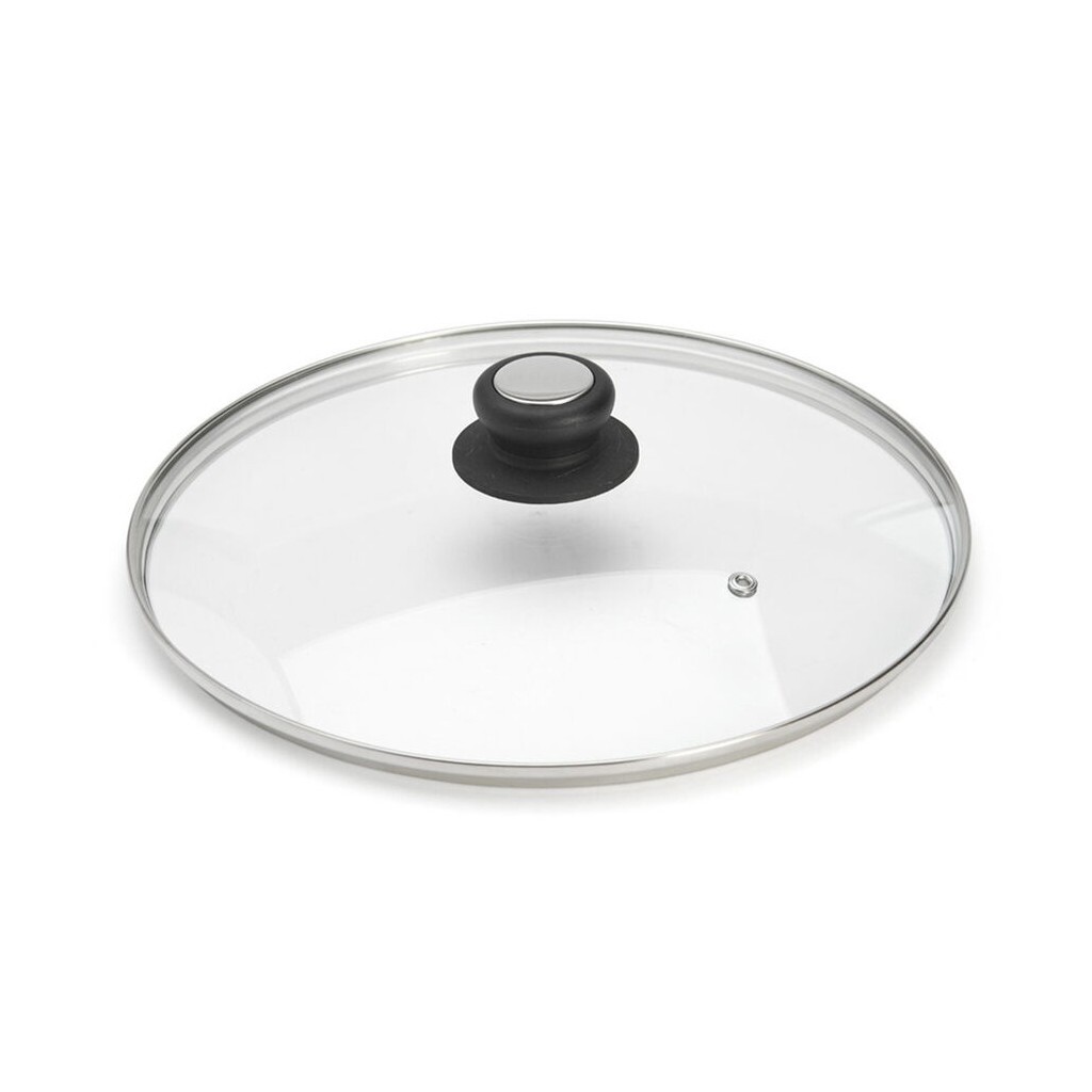 Poklice 28 cm, sklo, bakelitový úchyt, de Buyer