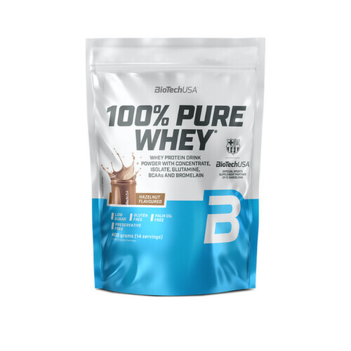BioTech 100% Pure Whey Lískový oříšek 400 g