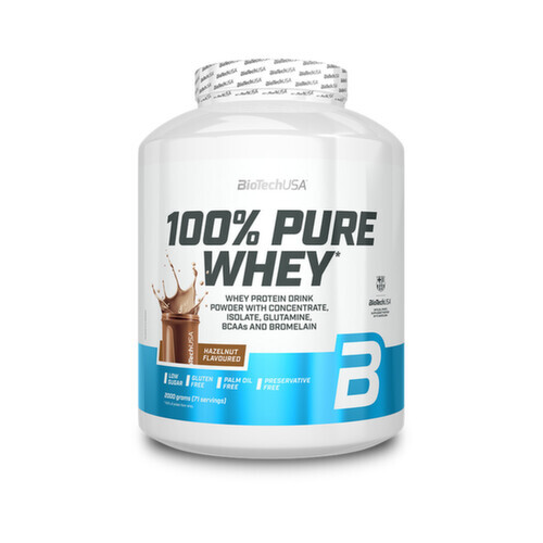 BioTech 100% Pure Whey Lískový oříšek 2000 g